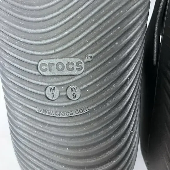 Crocs Mellow Recovery Clogs Black Comfort Slip On Work Shoes Mens 7 Womens 9 - Picture 8 of 12